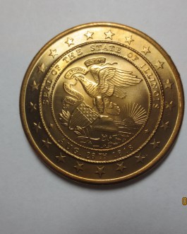 BU Commemorative 1818-1968 Bronze State Illinois Sesquicentennial medal