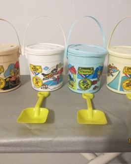 Olympic 1984 McDonalds Happy Meal Pails set of 4 With Lids