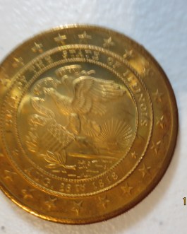 BU Commemorative 1818-1968 Bronze State Illinois Sesquicentennial medal