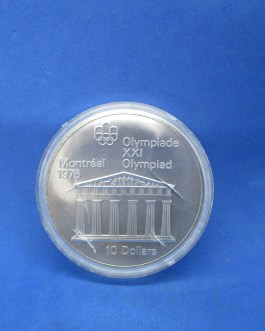 1974 Canada Silver 10 Dollars 1976 Montreal Olympic Games