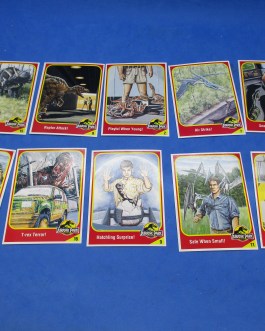 Near Complete Kenner set 10 of 16 Jurassic Park cards 10 different 2,7,8,9,11,12,13,14,15,16