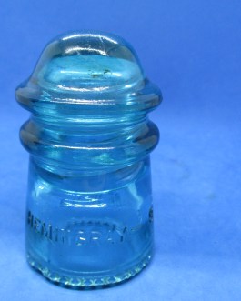 Antique Glass Insulator Hemingray 9 Aqua Teal Blue