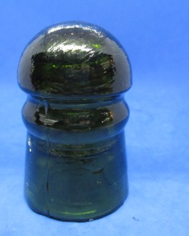 Vintage “Diamond” Deep Olive Green / Amber Glass Insulator