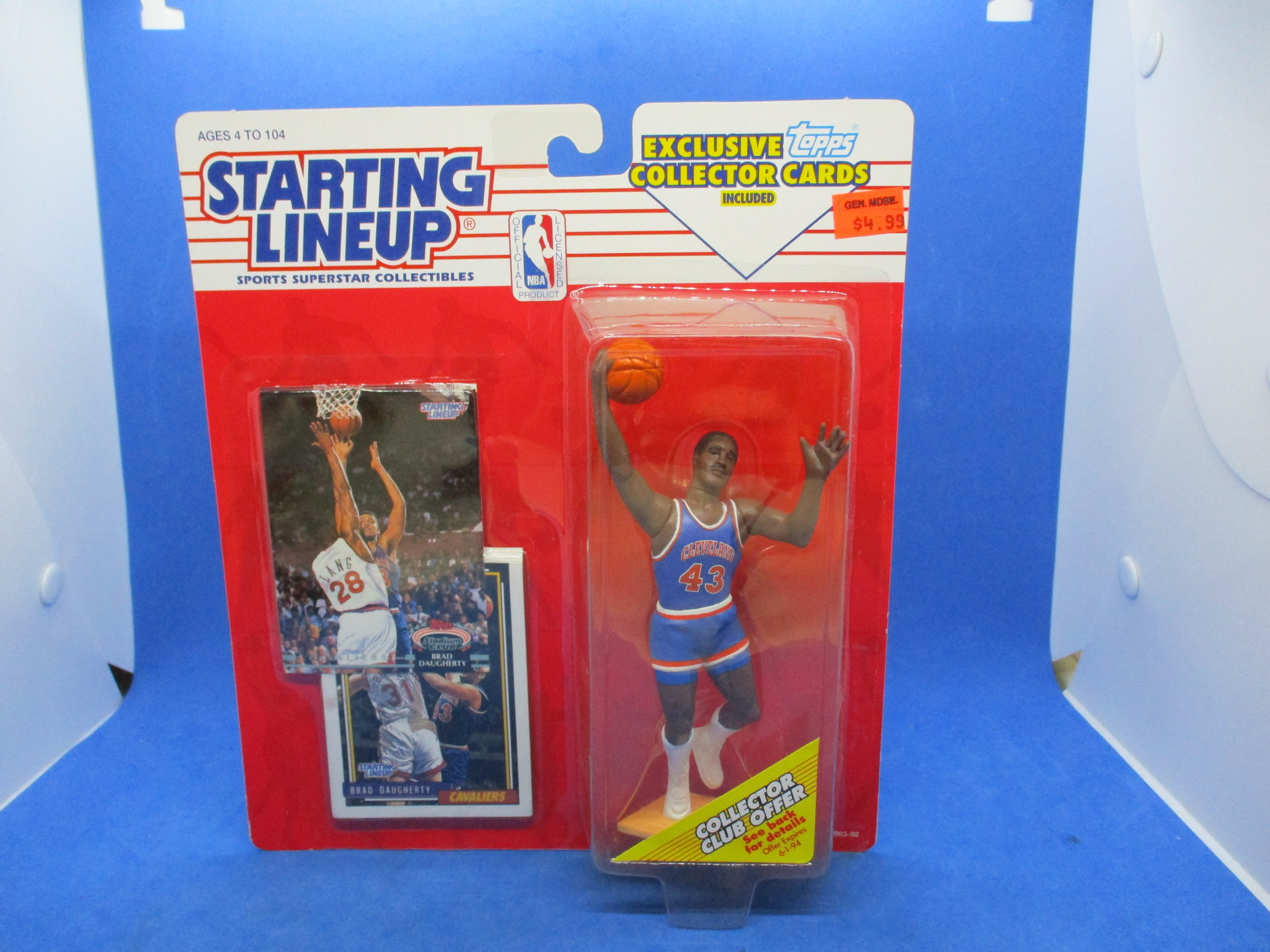 Vintage 1993 Kenner Starting Lineup NBA Cleveland Cavaliers Brad Daugherty  - Family Legacy Estate Sale