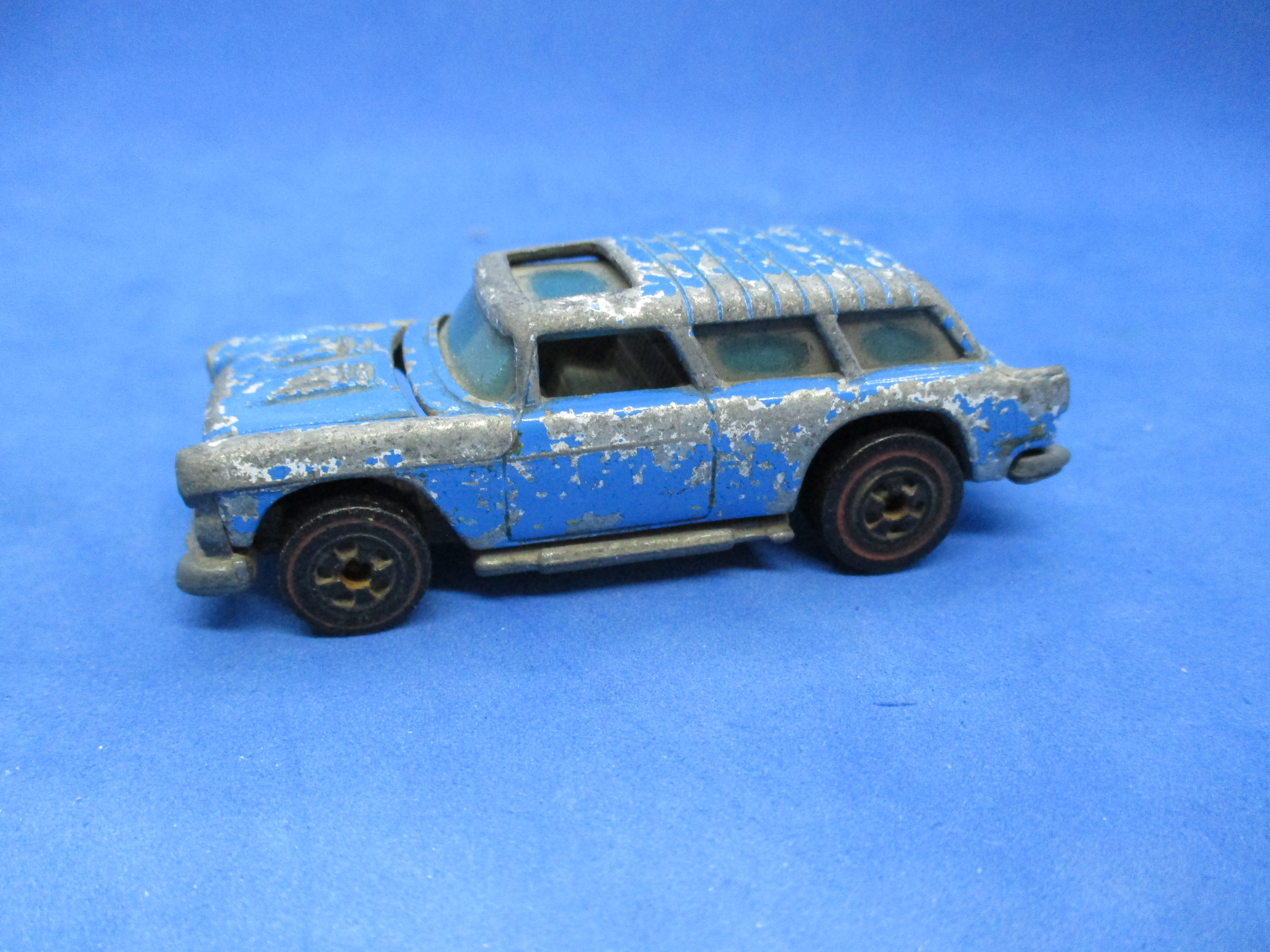 Redline ALIVE 55 CHEVY NOMAD – 1969 Enamel Dark Blue Hot Wheels Rare
