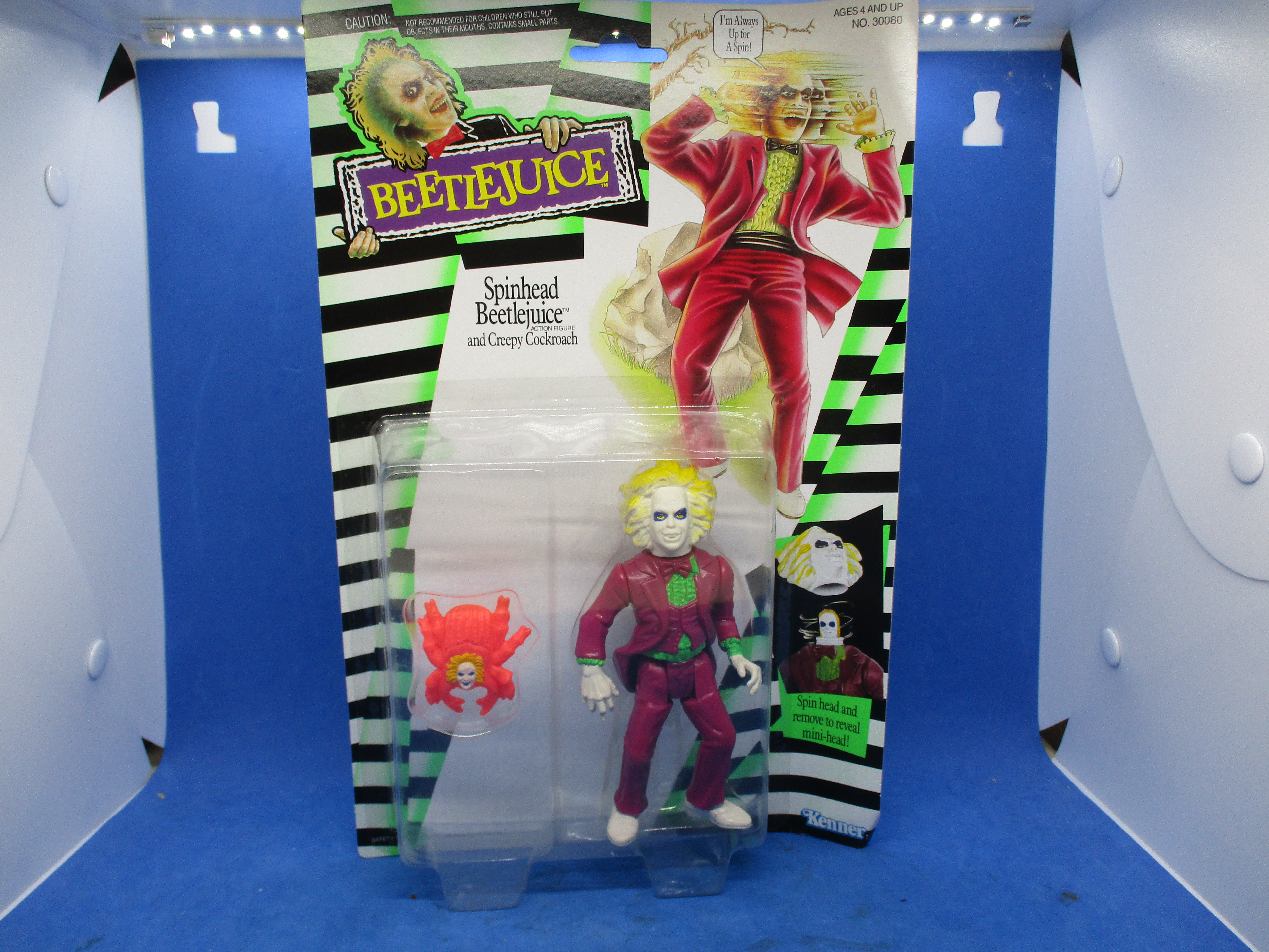 1989 Kenner Spinhead Beetlejuice and Creepy Cockroach Vintage